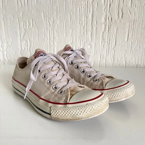 Converse White All Star Low Top Sneakers Size 7 - Picture 12 of 12